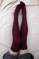 Overknee-Socken aus Wolle